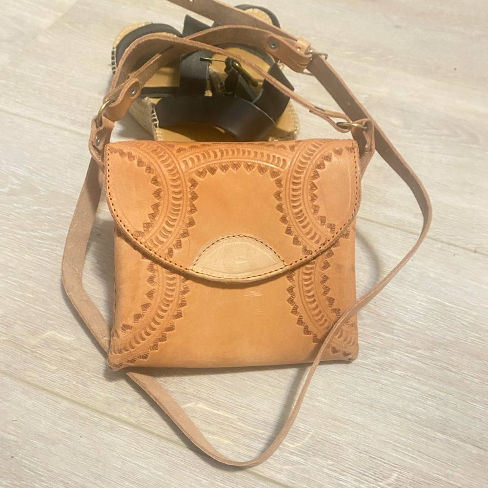 All Leather Messenger Cross Body! NEW! Never Worn!